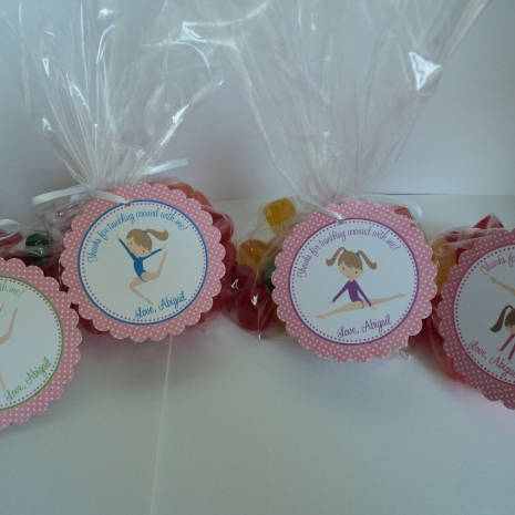 Gymnastics Party Favor Bags