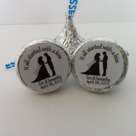 Hershey Kiss Stickers - Wedding Favor