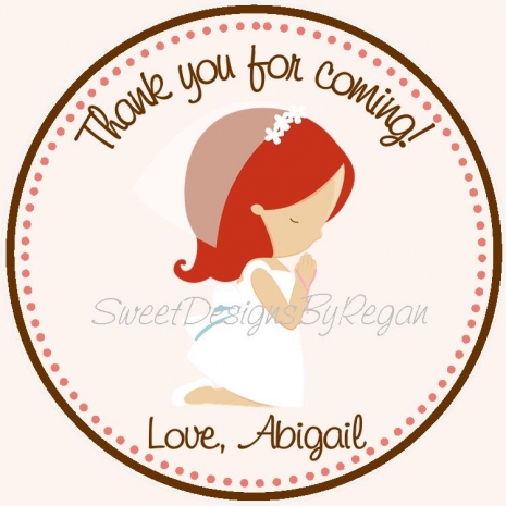 Red Head First Communion Favor