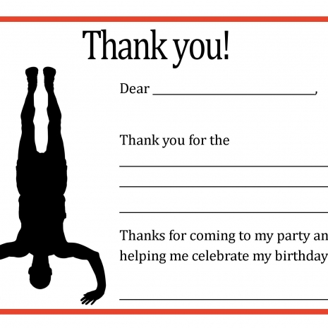 American Ninja Warrior Thank You Card