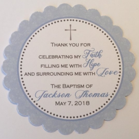 christening favor tags - First Communion Favors