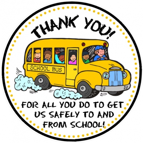 School Bus Driver Thank You Tags