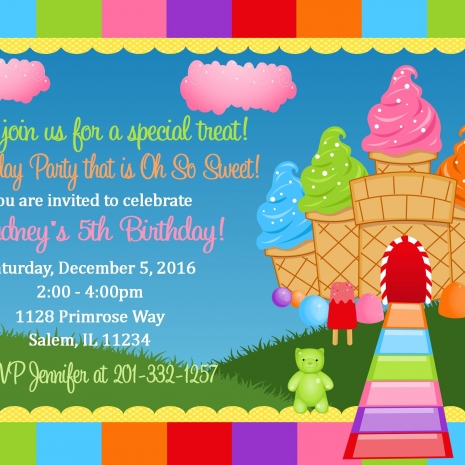 CandyLand Invitation