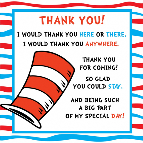 Dr. Seuss Favor Tag