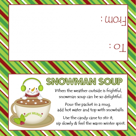 Snowman Soup Printable