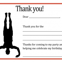 American Ninja Warrior Thank You Card