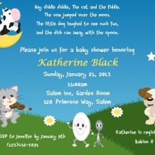 Nursery Rhyme Themed Baby Shower Invitation