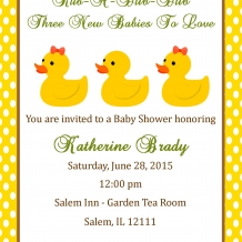 Triplet Shower Invitation