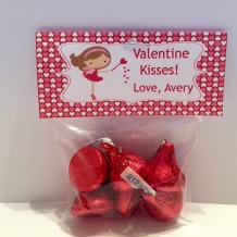 Valentine Kisses - Treat Bag Topper