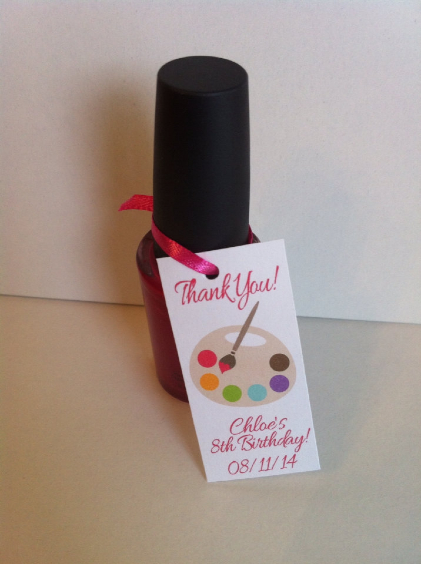 Art Paint Party Favor Tags, Printable Thank You Tags for Art Party Favors