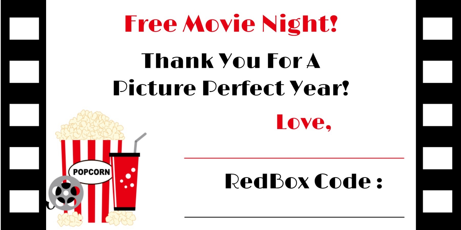 Redbox Printable Gift Tag Redbox Printable Tag Redbox Teacher Gift Sweetdesignsbyregan