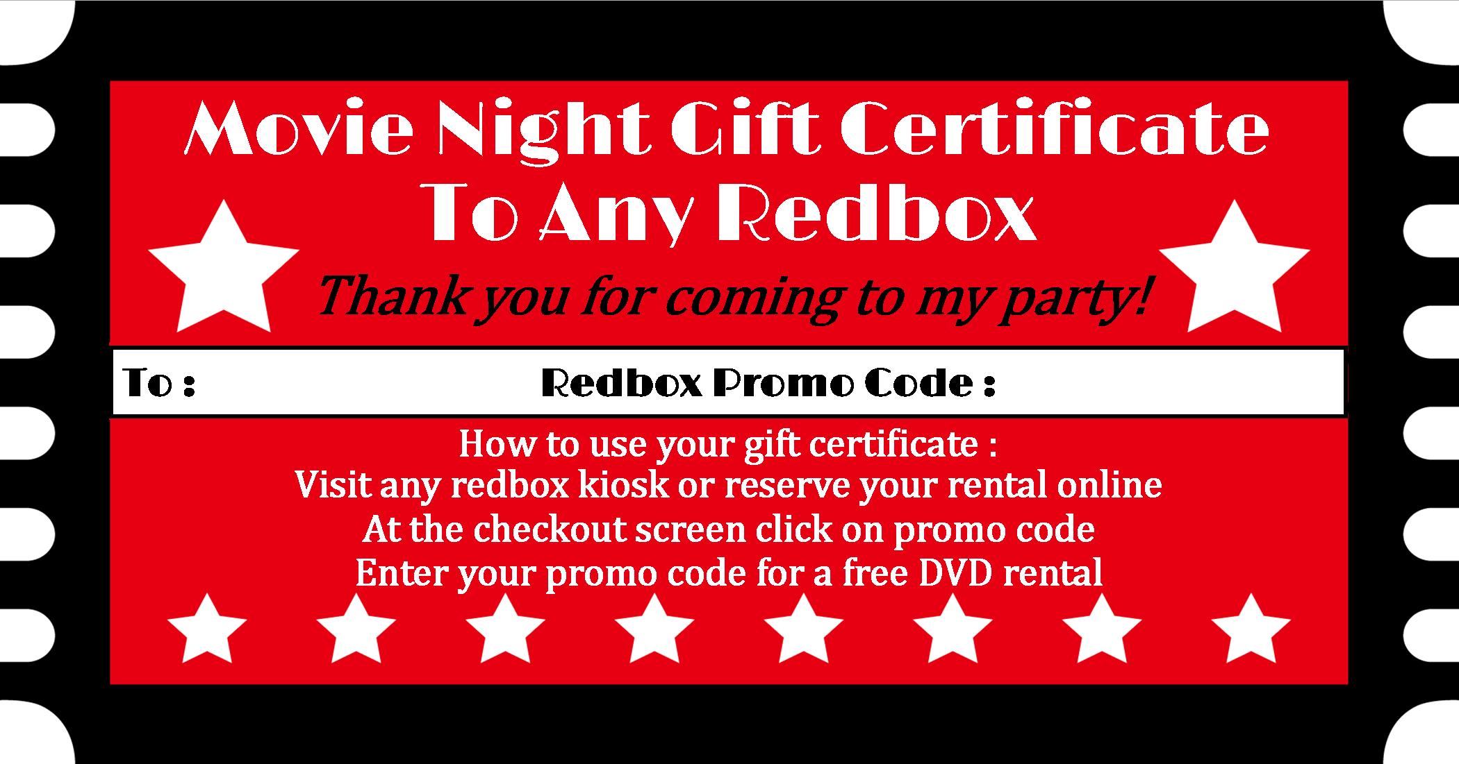 RedBox Party Favor  sweetdesignsbyregan